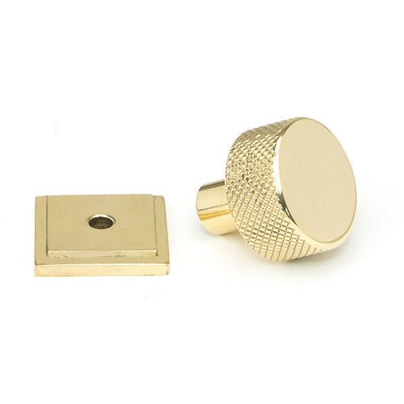 From The Anvil - Brompton Cabinet Knob - 25mm (Square) - Polished Brass - 46824 - Choice Handles