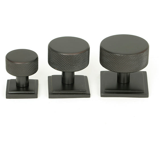 From The Anvil - Brompton Cabinet Knob - 25mm (Square) - Aged Bronze - 46829 - Choice Handles