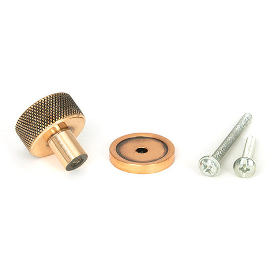 From The Anvil - Brompton Cabinet Knob - 25mm (Plain) - Polished Bronze - 46830 - Choice Handles