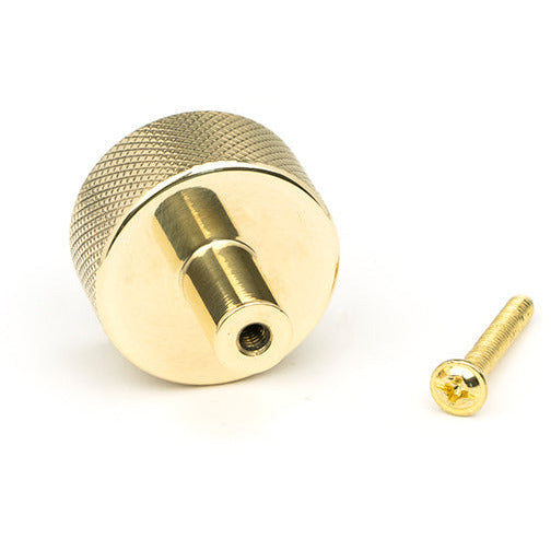 From The Anvil - Brompton Cabinet Knob - 32mm (No rose) - Polished Brass - 46832 - Choice Handles