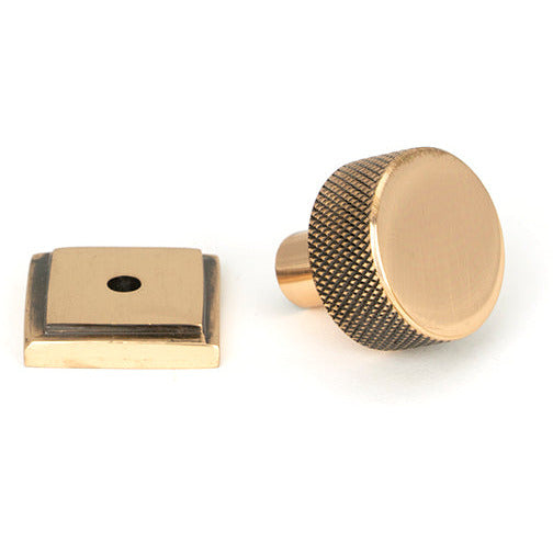 From The Anvil - Bronze Brompton Cabinet Knob - 25mm (Square) - Polished Bronze - 46833 - Choice Handles