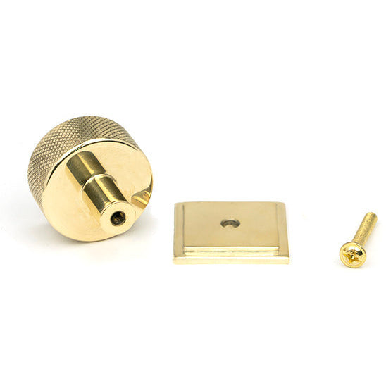 From The Anvil - Brompton Cabinet Knob - 32mm (Square) - Polished Brass - 46836 - Choice Handles