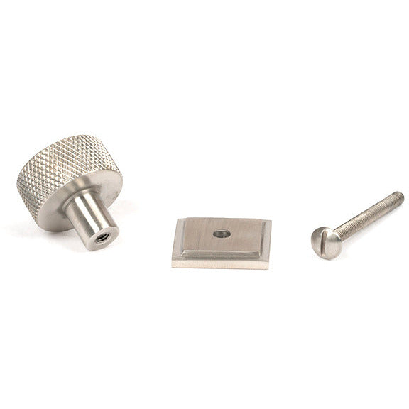 From The Anvil - Brompton Cabinet Knob - 25mm (Square) - Satin Stainless Steel - 46853 - Choice Handles