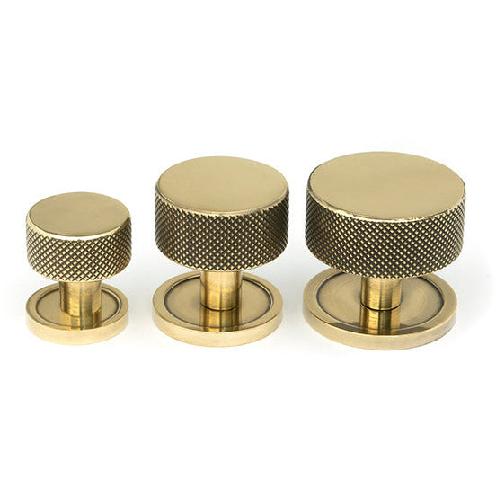 From The Anvil - Brompton Cabinet Knob - 32mm (Plain) - Aged Brass - 46854 - Choice Handles