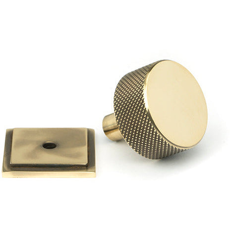 From The Anvil - Brompton Cabinet Knob - 32mm (Square) - Aged Brass - 46857 - Choice Handles
