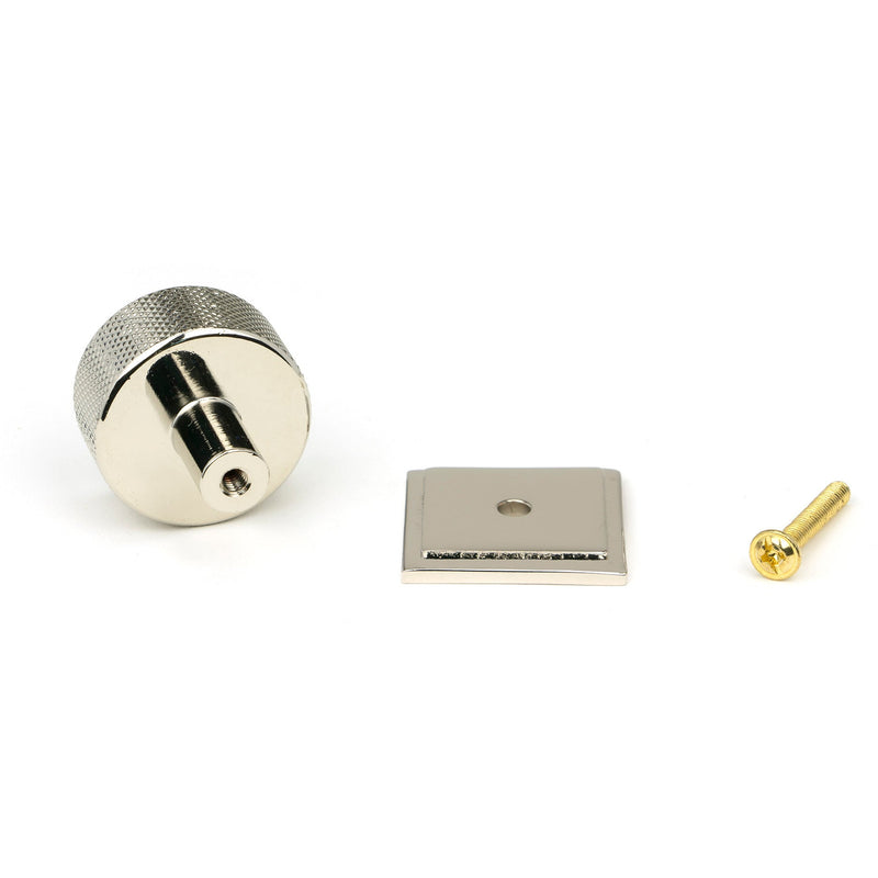 From The Anvil - Brompton Cabinet Knob - 32mm (Square) - Polished Nickel - 46865 - Choice Handles