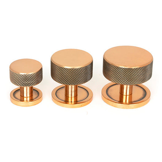 From The Anvil - Brompton Cabinet Knob - 32mm (Plain) - Polished Bronze - 46870 - Choice Handles