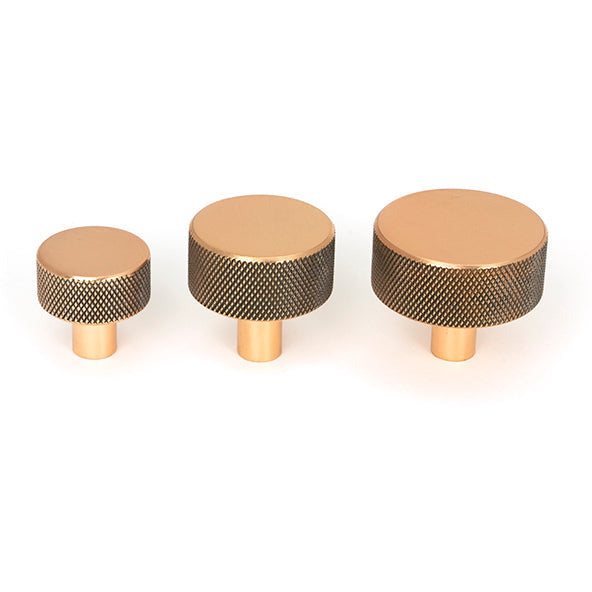 From The Anvil - Brompton Cabinet Knob - 32mm (No rose) - Polished Bronze - 46871 - Choice Handles