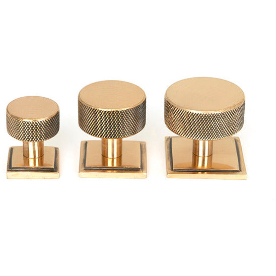 From The Anvil - Brompton Cabinet Knob - 32mm (Square) - Polished Bronze - 46873 - Choice Handles
