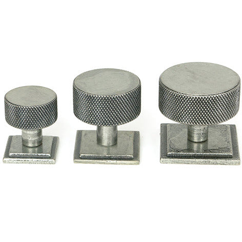 From The Anvil - Brompton Cabinet Knob - 32mm (Square) - Pewter Patina - 46885 - Choice Handles
