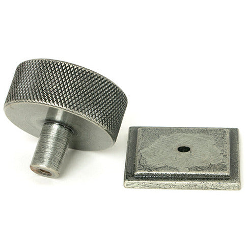 From The Anvil - Brompton Cabinet Knob - 38mm (Square) - Pewter Patina - 47091 - Choice Handles