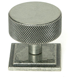 From The Anvil - Brompton Cabinet Knob - 38mm (Square) - Pewter Patina - 47091 - Choice Handles