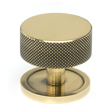From The Anvil - Brompton Cabinet Knob - 38mm (Plain) - Aged Brass - 47137 - Choice Handles