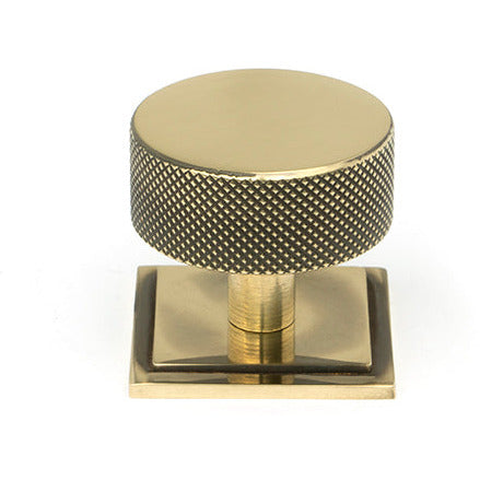 From The Anvil - Brompton Cabinet Knob - 38mm (Square) - Aged Brass - 47140 - Choice Handles