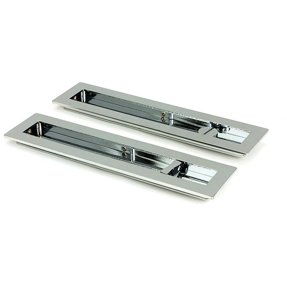 From The Anvil - 250mm Plain Rectangular Pull - Privacy Set - Polished Chrome - 47182 - Choice Handles