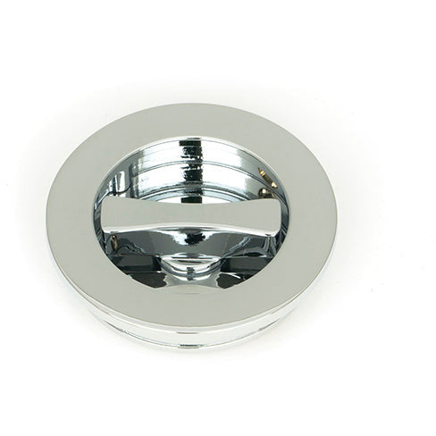 From The Anvil - 60mm Plain Round Pull - Privacy Set - Polished Chrome - 47189 - Choice Handles