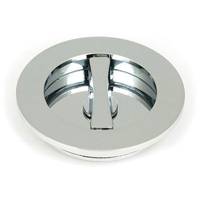 From The Anvil - 75mm Plain Round Pull - Privacy Set - Polished Chrome - 47190 - Choice Handles