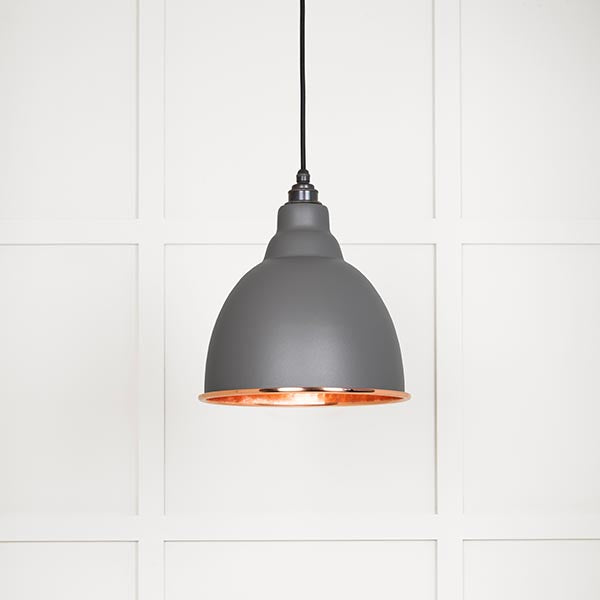 From The Anvil - Brindley Pendant in Bluff - Hammered Copper - 49500BL - Choice Handles