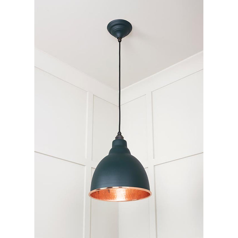 From The Anvil - Brindley Pendant in Dingle - Hammered Copper - 49500DI - Choice Handles