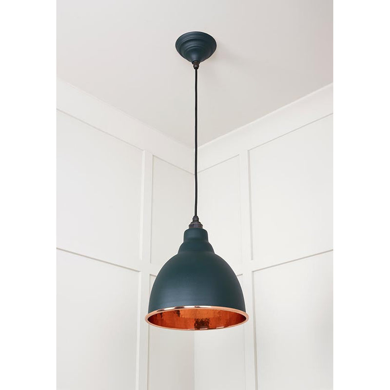 From The Anvil - Brindley Pendant in Dingle - Hammered Copper - 49500DI - Choice Handles