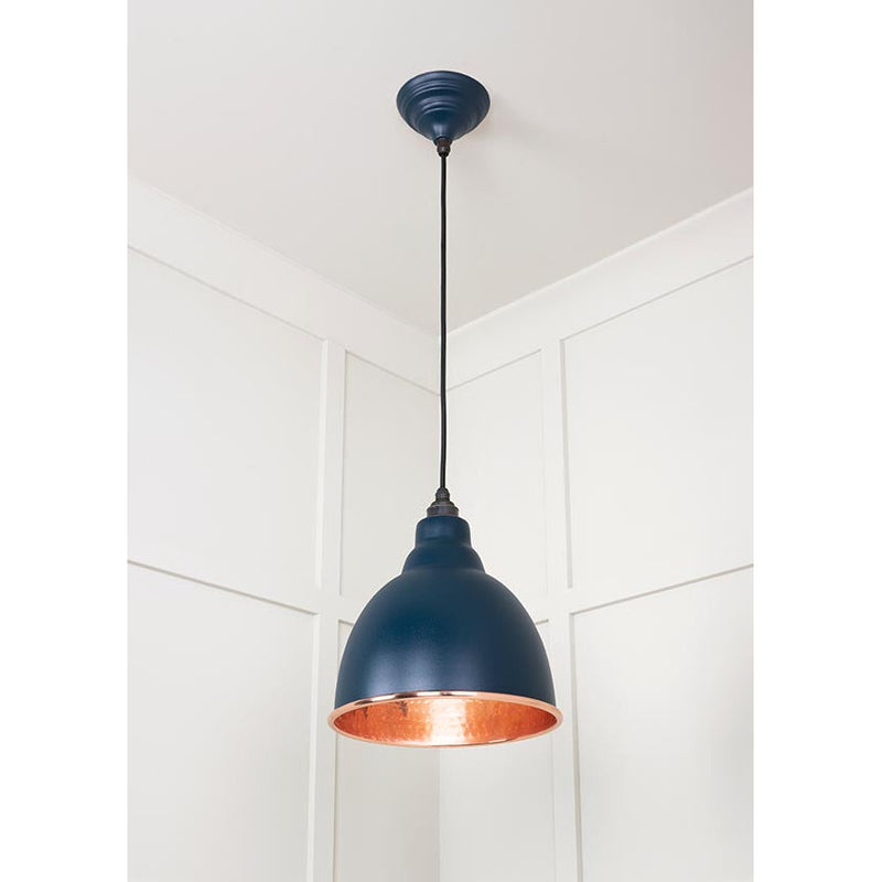 From The Anvil - Brindley Pendant in Dusk - Hammered Copper - 49500DU - Choice Handles