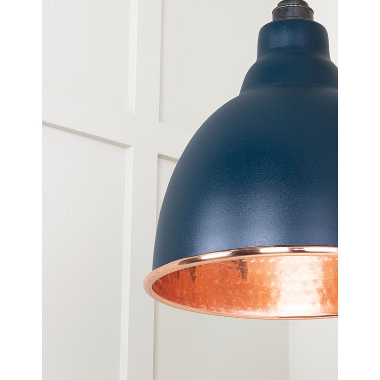 From The Anvil - Brindley Pendant in Dusk - Hammered Copper - 49500DU - Choice Handles