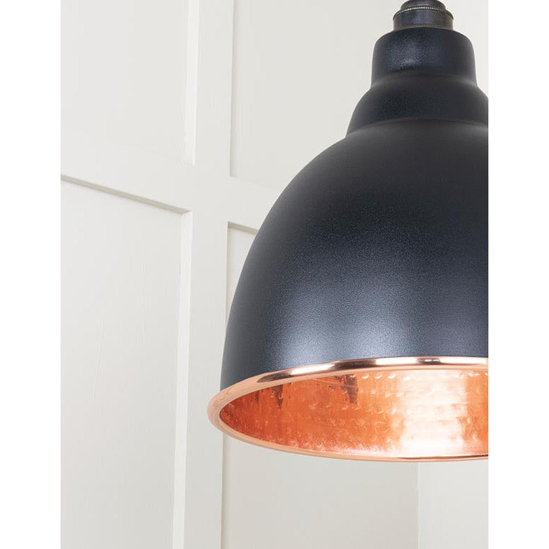 From The Anvil - Brindley Pendant in Elan Black - Hammered Copper - 49500EB - Choice Handles