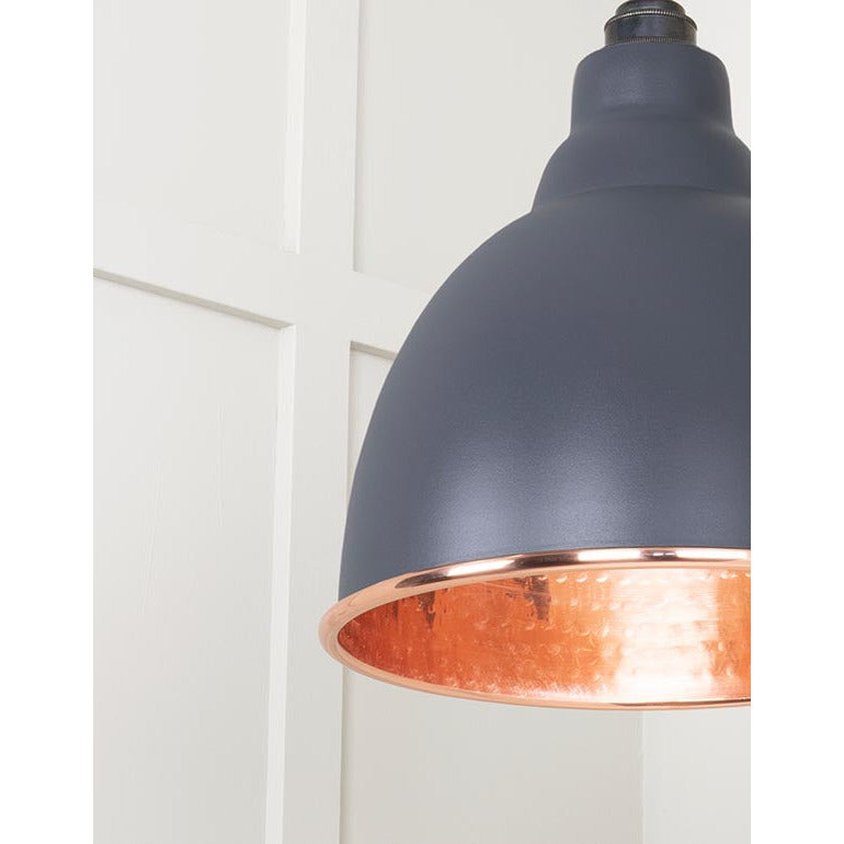 From The Anvil - Brindley Pendant in Slate - Hammered Copper - 49500SL - Choice Handles