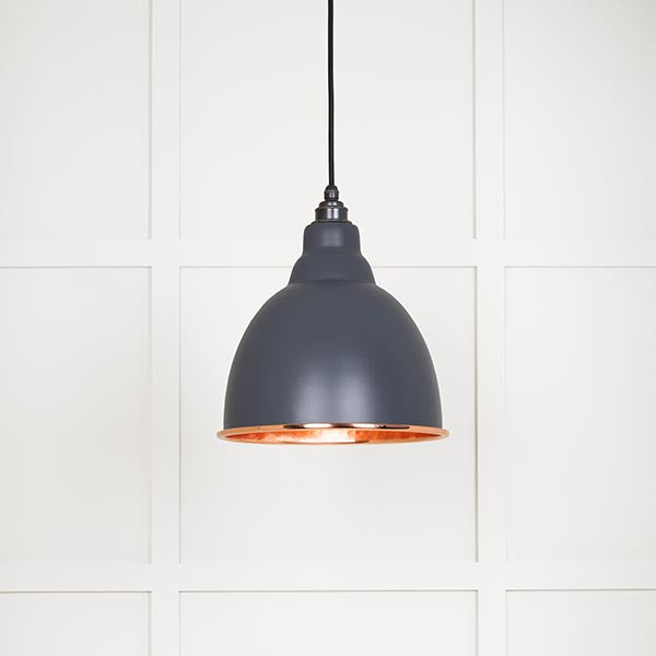 From The Anvil - Brindley Pendant in Slate - Hammered Copper - 49500SL - Choice Handles