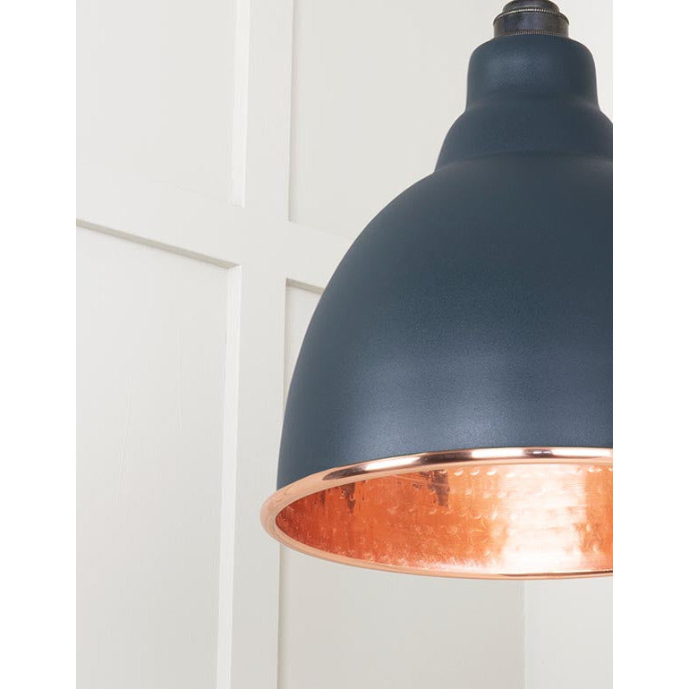 From The Anvil - Brindley Pendant in Soot - Hammered Copper - 49500SO - Choice Handles