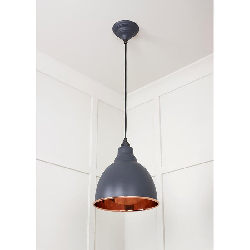 From The Anvil - Brindley Pendant in Slate - Smooth Copper - 49500SSL - Choice Handles