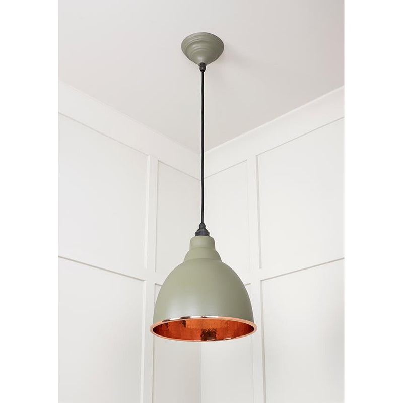 From The Anvil - Brindley Pendant in Tump - Hammered Copper - 49500TU - Choice Handles