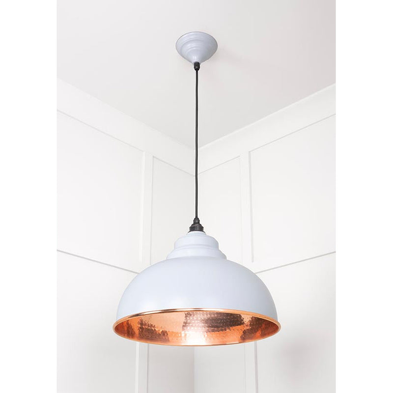 From The Anvil - Harborne Pendant in Birch - Hammered Copper - 49501BI - Choice Handles