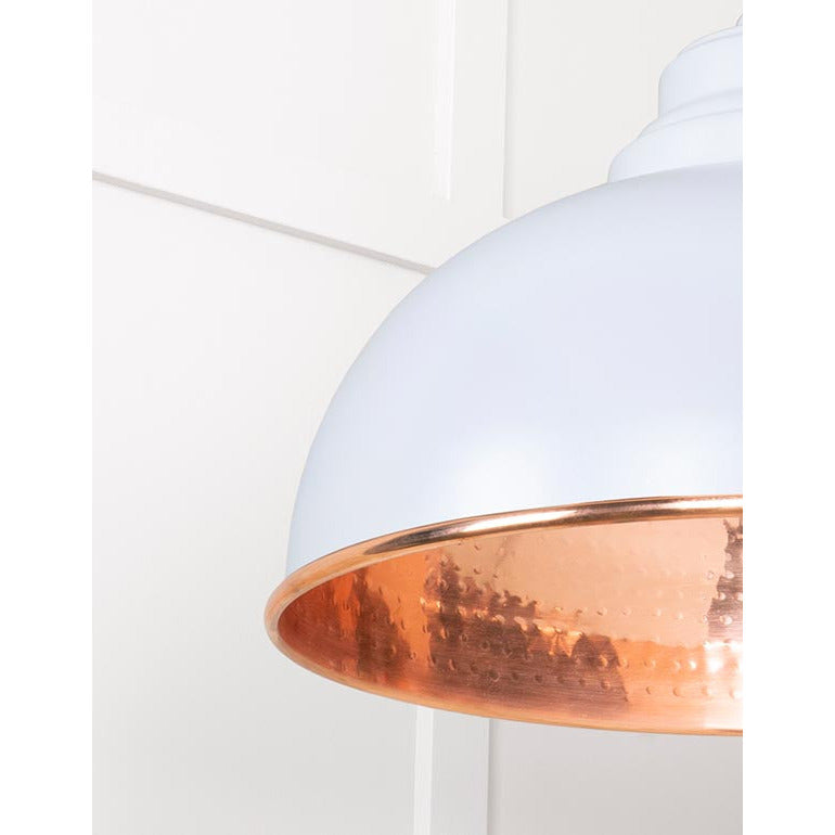 From The Anvil - Harborne Pendant in Birch - Hammered Copper - 49501BI - Choice Handles