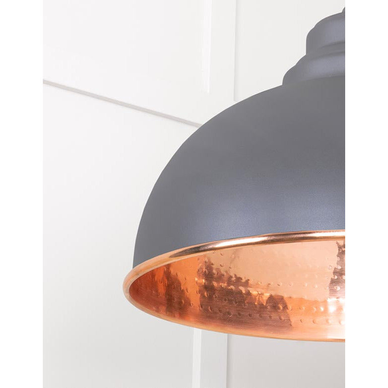 From The Anvil - Harborne Pendant in Bluff - Hammered Copper - 49501BL - Choice Handles