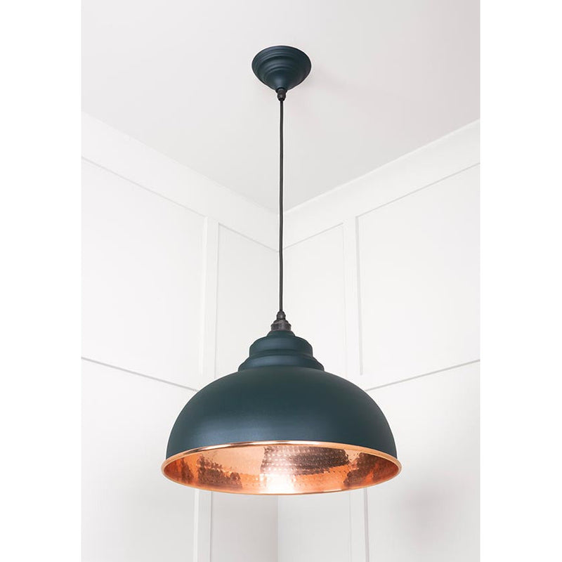 From The Anvil - Harborne Pendant in Dingle - Hammered Copper - 49501DI - Choice Handles