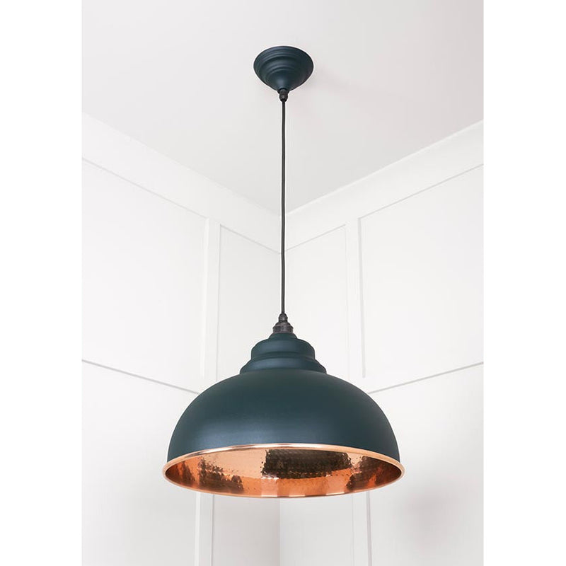 From The Anvil - Harborne Pendant in Dingle - Hammered Copper - 49501DI - Choice Handles