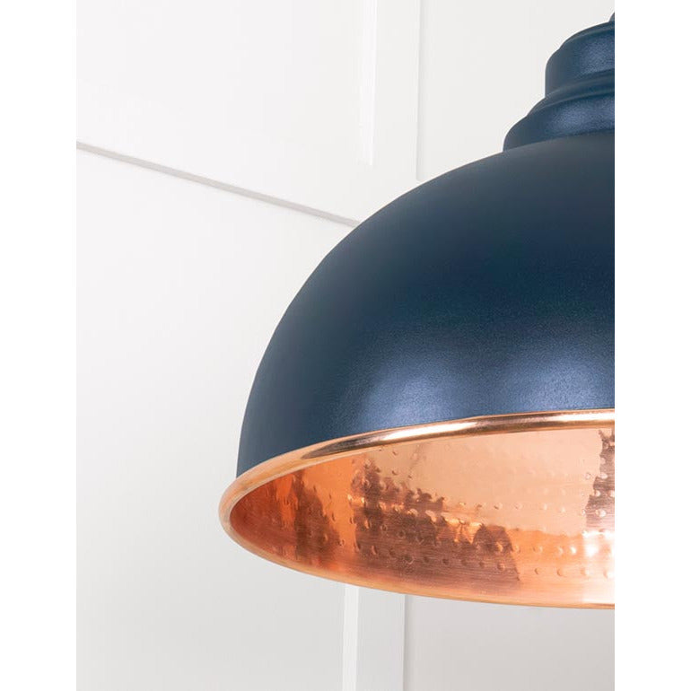 From The Anvil - Harborne Pendant in Dusk - Hammered Copper - 49501DU - Choice Handles