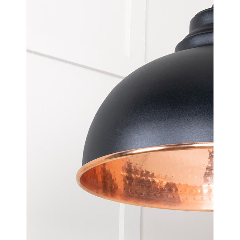 From The Anvil - Harborne Pendant in Elan Black - Hammered Copper - 49501EB - Choice Handles