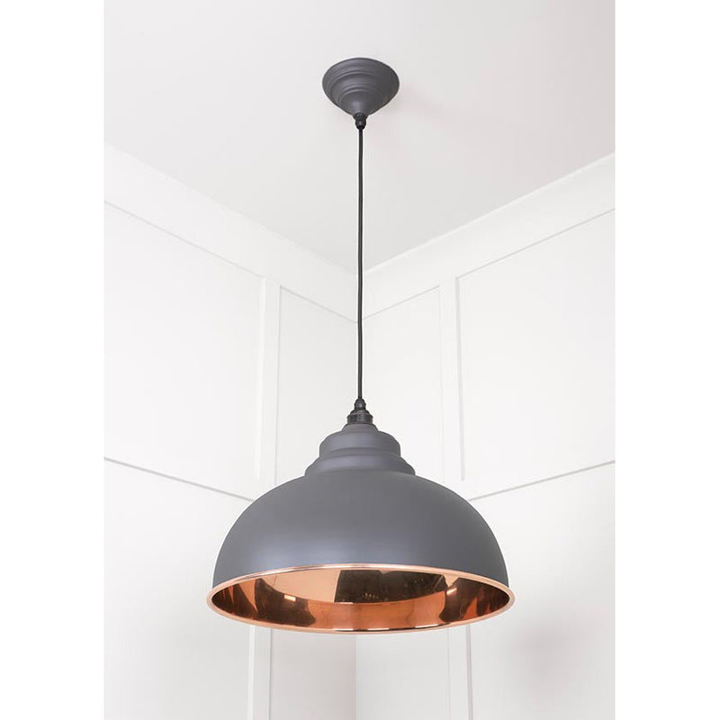 From The Anvil - Harborne Pendant in Bluff - Smooth Copper - 49501SBL - Choice Handles