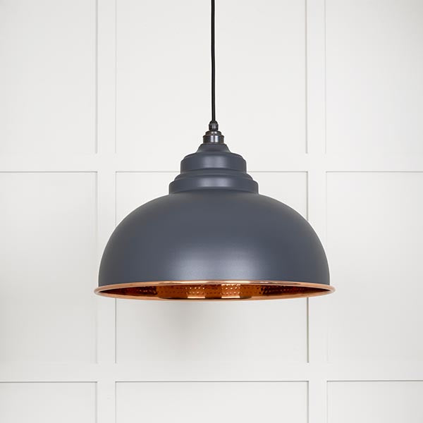 From The Anvil - Harborne Pendant in Slate - Hammered Copper - 49501SL - Choice Handles