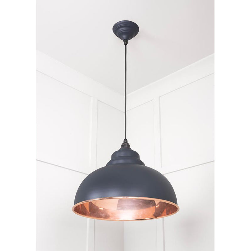 From The Anvil - Harborne Pendant in Slate - Smooth Copper - 49501SSL - Choice Handles