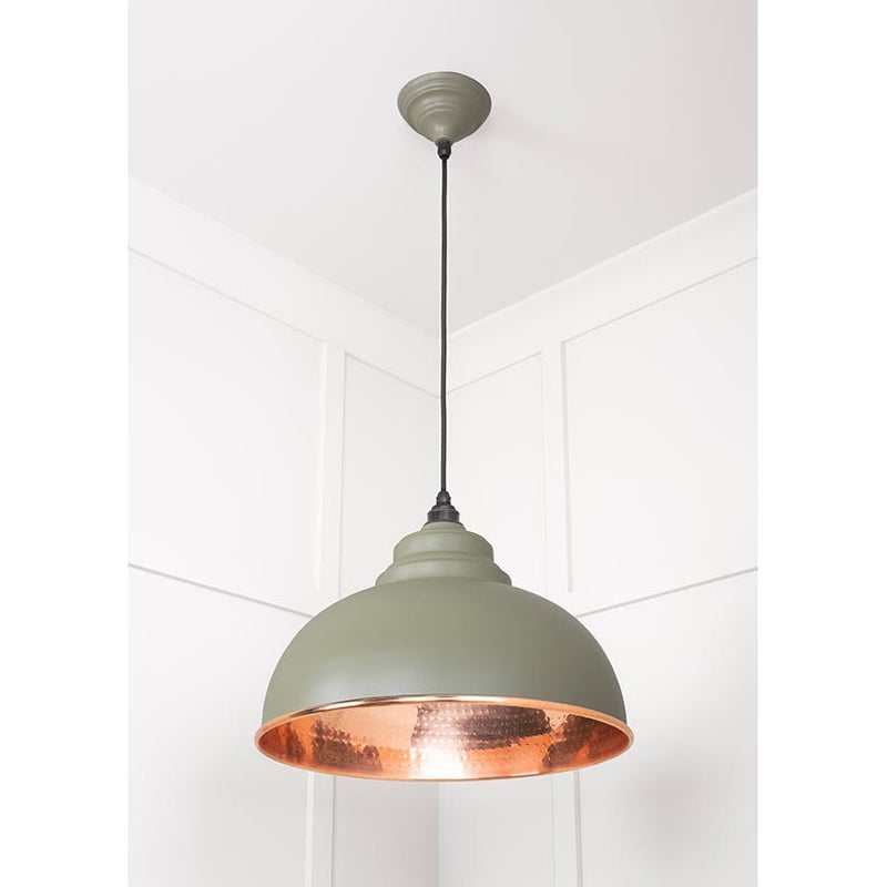 From The Anvil - Harborne Pendant in Tump - Hammered Copper - 49501TU - Choice Handles