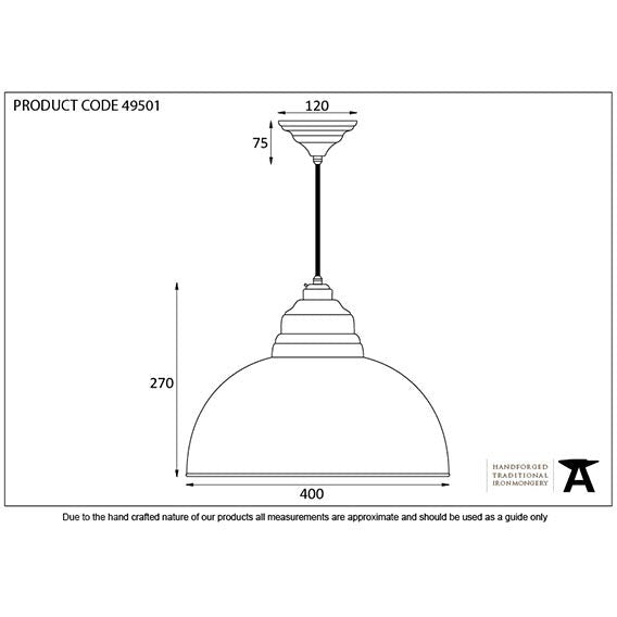 From The Anvil - Harborne Pendant - Hammered Copper - 49501 - Choice Handles