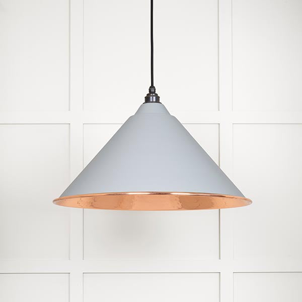 From The Anvil - Hockley Pendant in Birch - Hammered Copper - 49503BI - Choice Handles