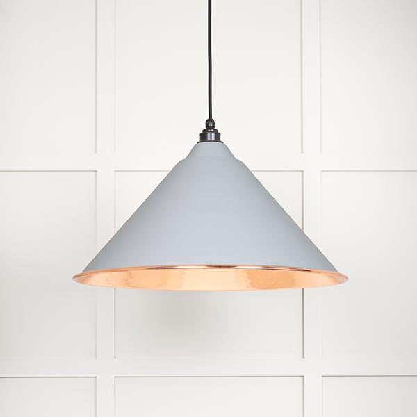 From The Anvil - Hockley Pendant in Birch - Hammered Copper - 49503BI - Choice Handles