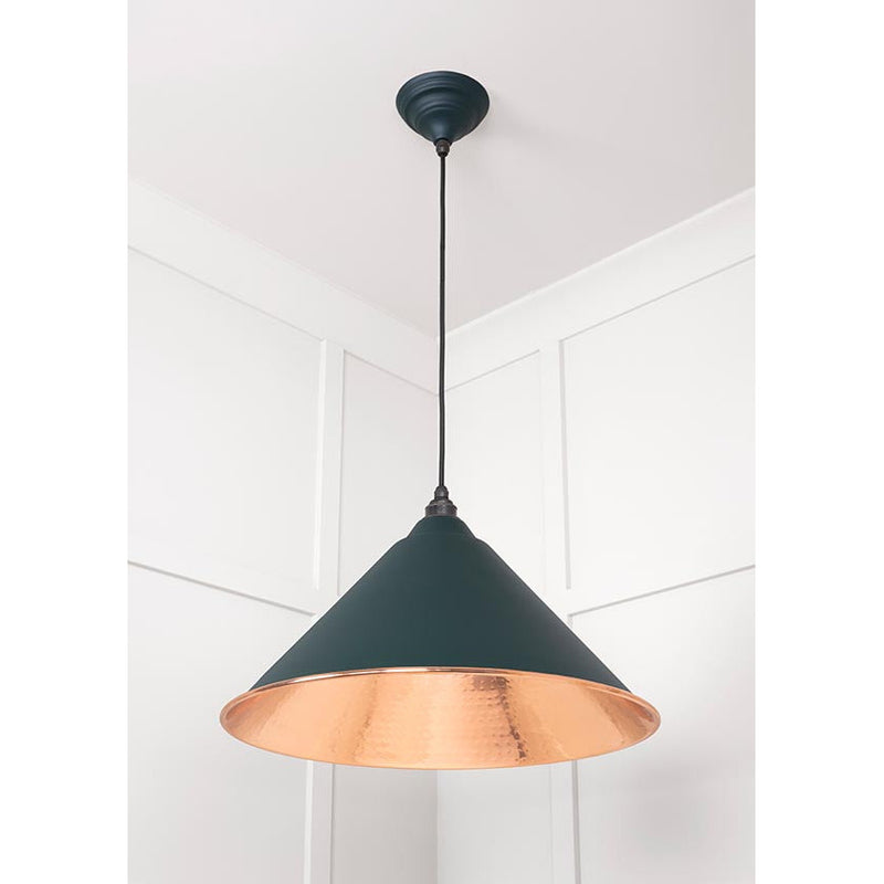 From The Anvil - Hockley Pendant in Dingle - Hammered Copper - 49503DI - Choice Handles