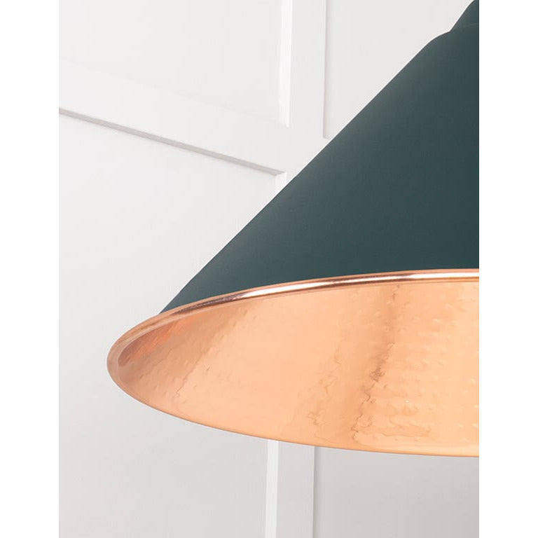 From The Anvil - Hockley Pendant in Dingle - Hammered Copper - 49503DI - Choice Handles