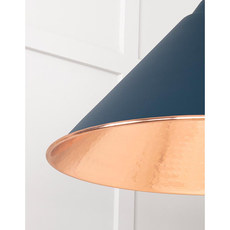 From The Anvil - Hockley Pendant in Dusk - Hammered Copper - 49503DU - Choice Handles