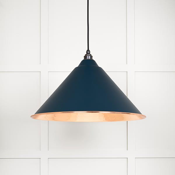 From The Anvil - Hockley Pendant in Dusk - Hammered Copper - 49503DU - Choice Handles